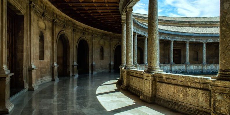 Alhambra - Empty Hallway of Building