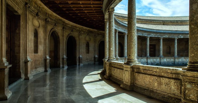 Alhambra - Empty Hallway of Building